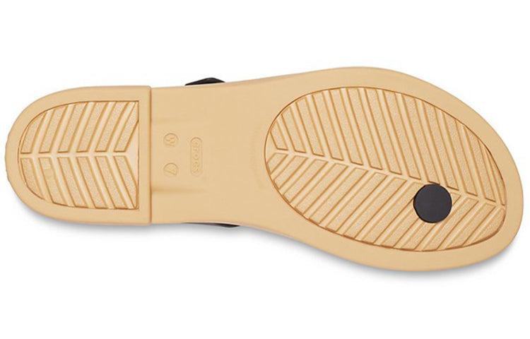 (WMNS) Crocs Minimalistic Cozy Sports Slippers Black Brown 206108-00W