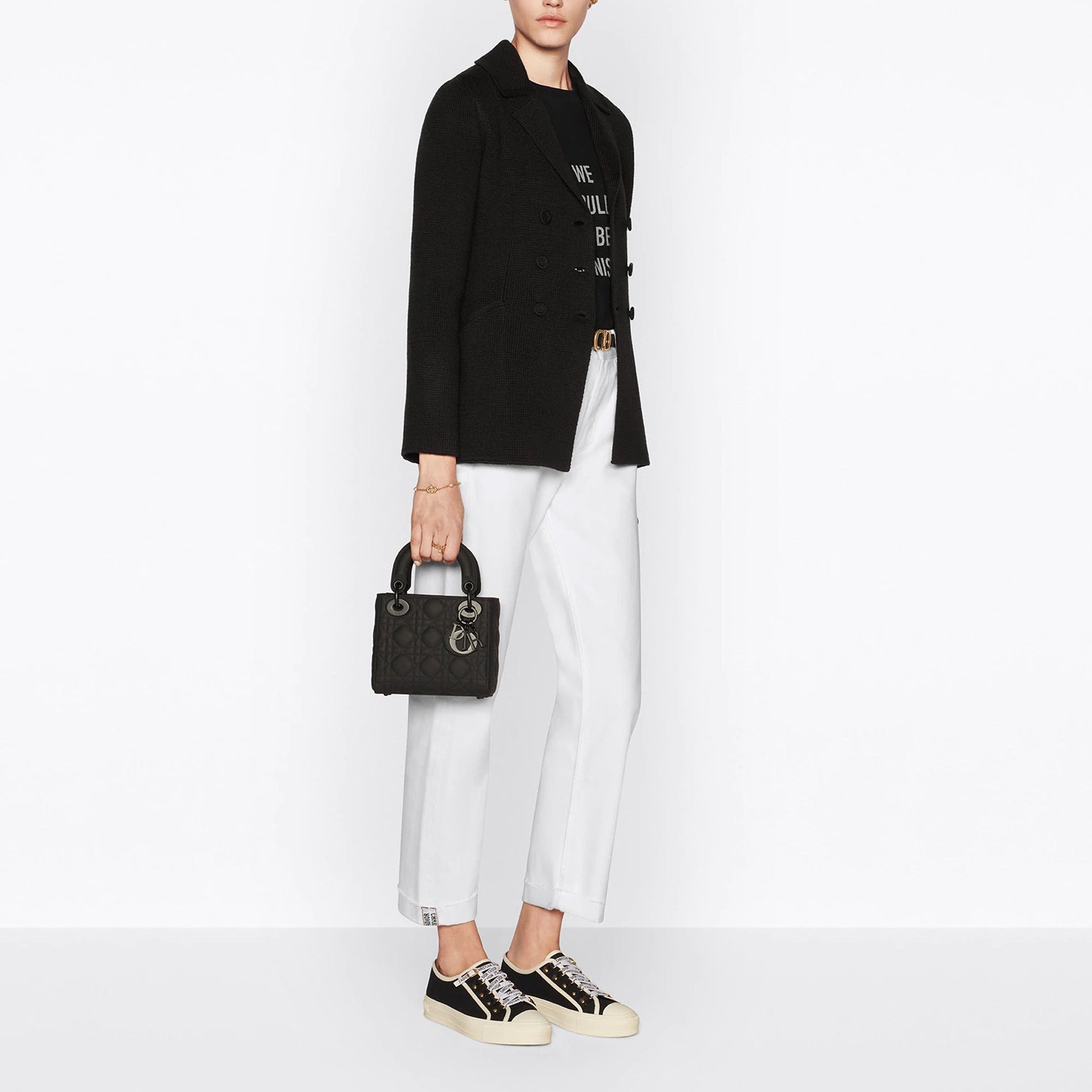 (WMNS) DIOR Mini Lady Dior Bag 'Black Ultramatte' M0505SLOI-M989