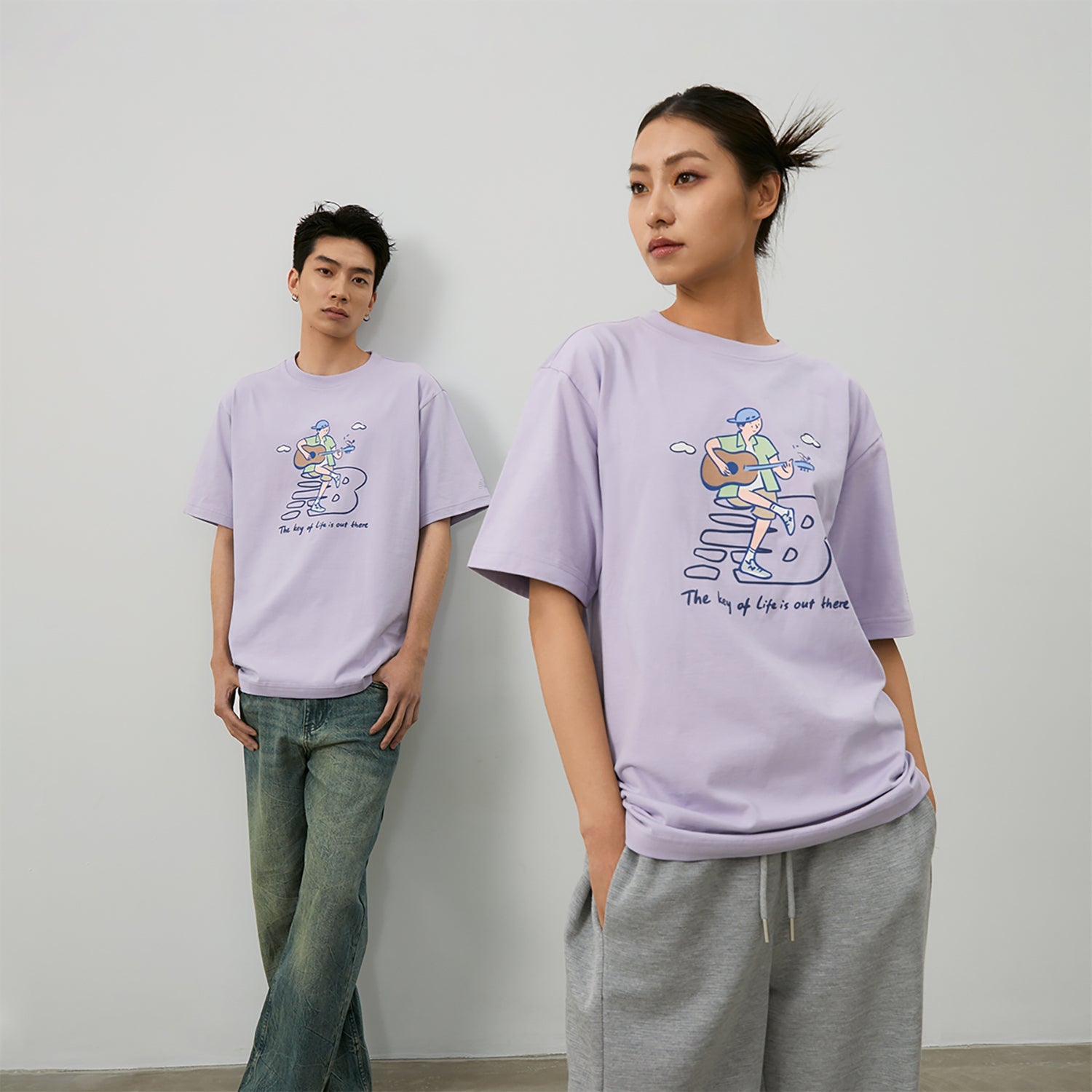 New Balance x PK Guitar Graphic T-Shirt Asia Sizing 'Light Purple' NEE26021-DV