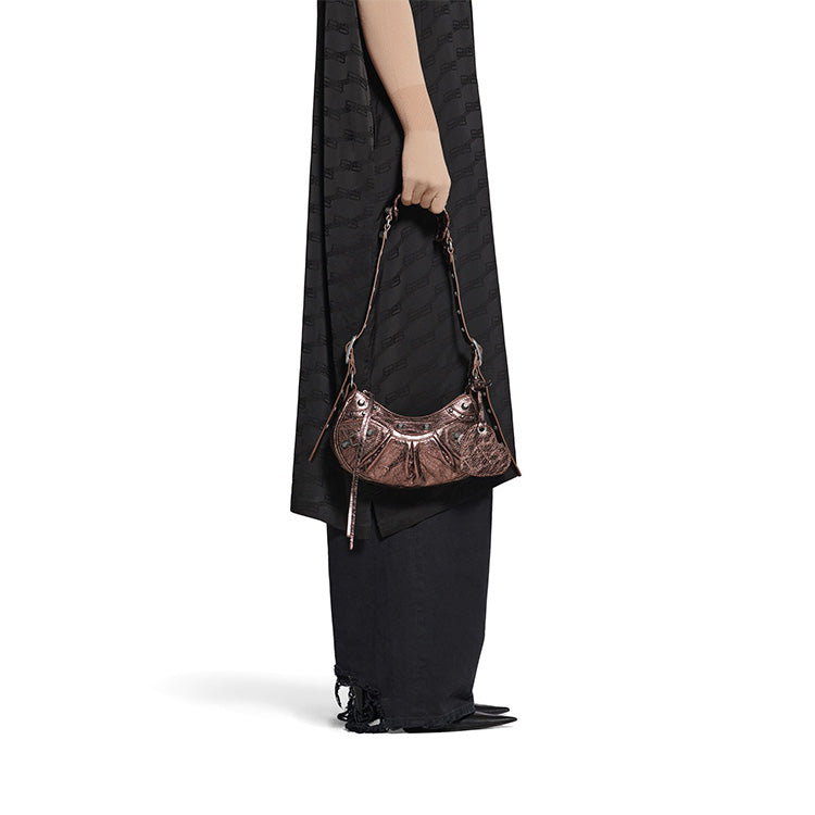 (WMNS) Balenciaga Le Cagole Xs Shoulder Bag Metallized 'Brown' 6713090GT3Y2564