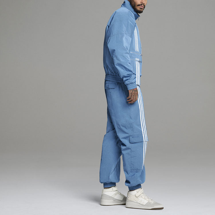 adidas originals Ivp Nyl Pn 4all Athleisure Casual Sports Stripe Bundle Feet Long Pants Couple Style Blue H33308