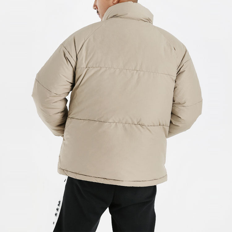 FILA Stay Warm Sports Stand Collar Reversible Down Jacket Couple Style Beige FS2DJC4103X-NBG