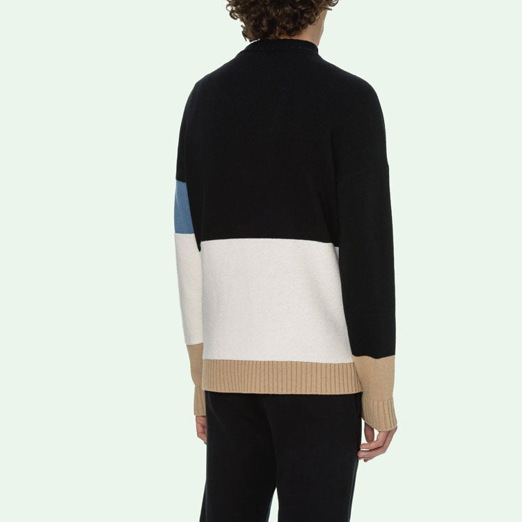 Off-White SS21 Logo Round Neck Long Sleeves Black OMHE048R21KNI0011040