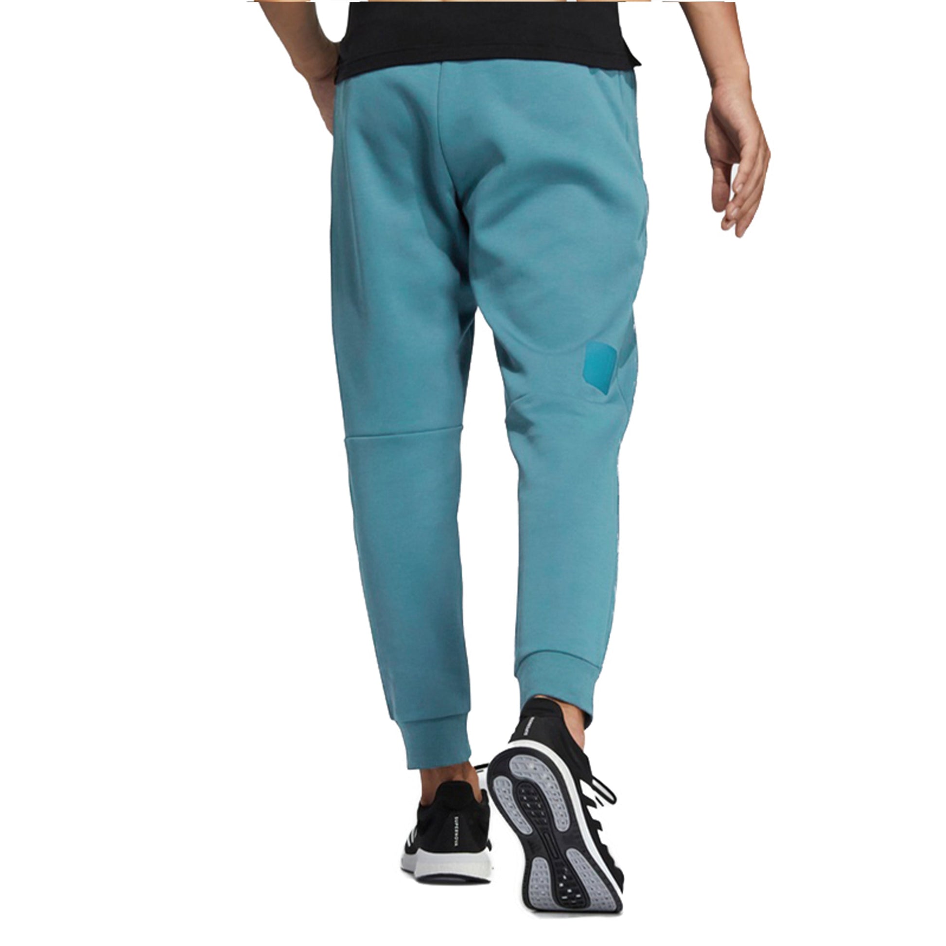 Men's adidas Wj Kn Reg Pnt Martial Arts Series Solid Color Running Sports Bundle Feet Long Pants/Trousers Blue H39292