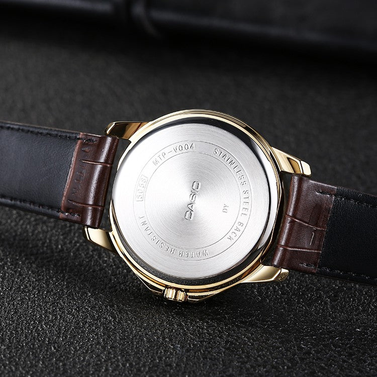 CASIO ENTICER&DRESS Series Vintage Waterproofes Yellow Couple Quartz Gold Analog MTP-V004GL-9A&LTP-V004GL-9A