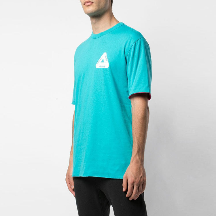 PALACE Reverso Og Large Triangle Logo Double Sided Short Sleeve Green Lake T-Shirt P14ES064