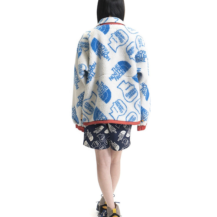 Men's THE NORTH FACE x Brain Dead Crossover Full Print polar fleece Jacket White NF0A52A1-WE9