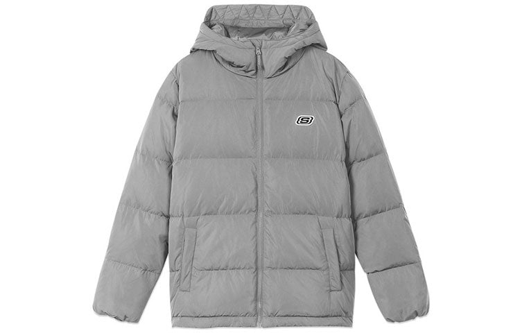 Skechers Solid Color Sports Casual Hooded Down Jacket 'Multi-Color' L420M146