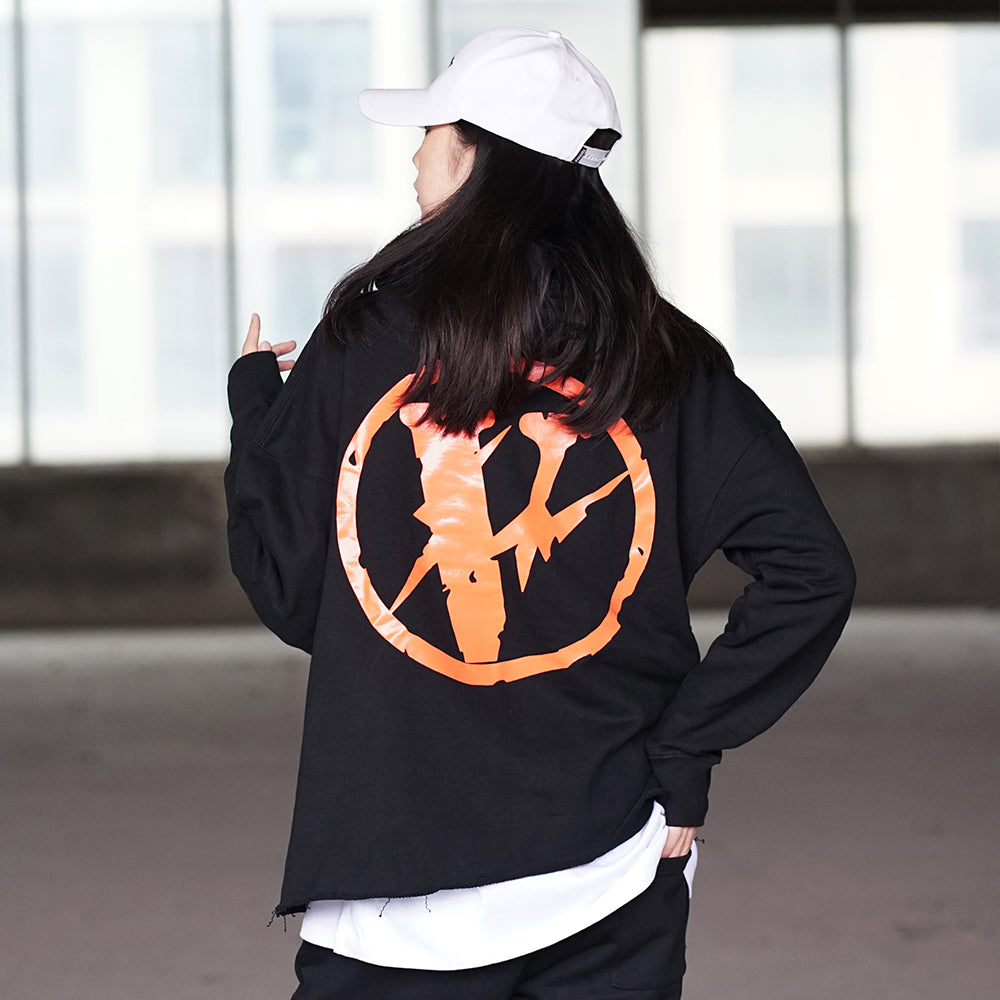 VLONE x Fragment Design Unisex Frineds Logo Black/Orange VLHD17FW005