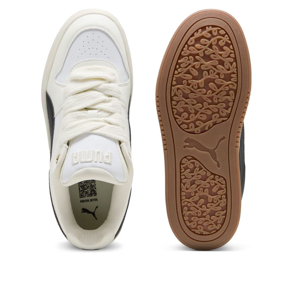 (WMNS) PUMA Park Luna 'White Black Warm White' 402509-02