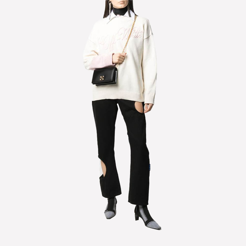 (WMNS) Off-White Twist Jitney 0.5 Shoulder Bag 'Black' OWNA104R21LEA0021000