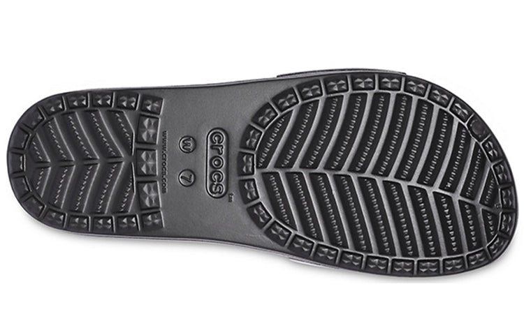 (WMNS) Crocs Sloane Shine Low Slide Flat Casual Black Silver Slippers 'Black Silver' 206921-001