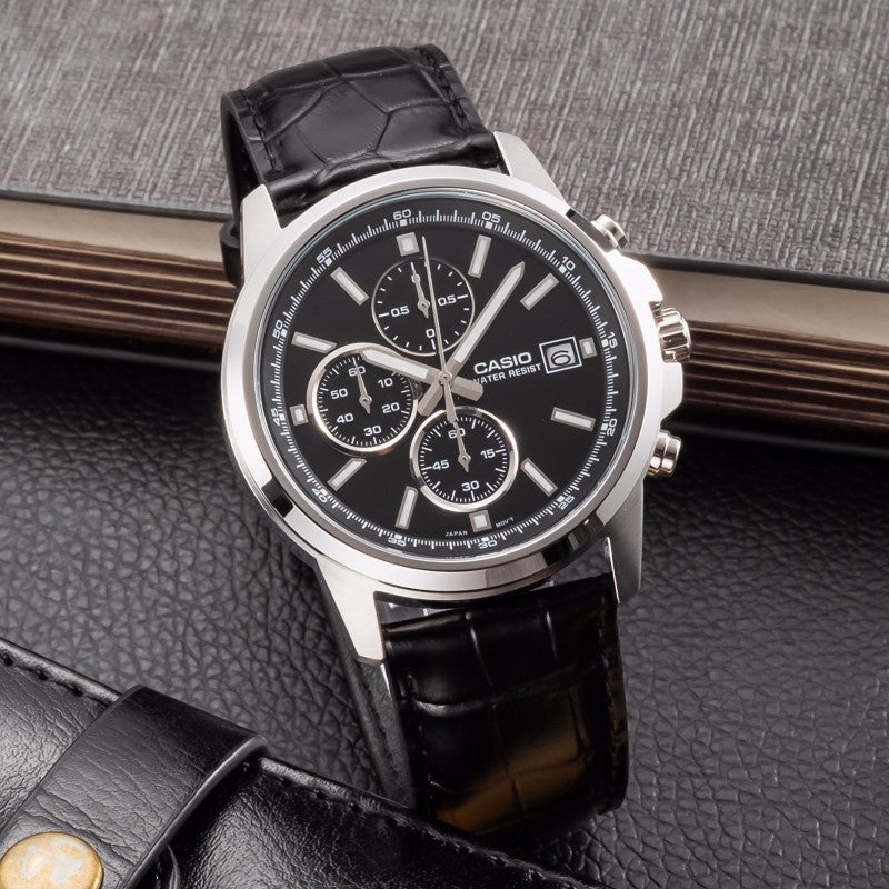 CASIO Edifice Waterproof Men Mens Black Analog MTH-5001L-1APR