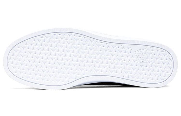 ANTA Leather Skateboarding Shoes 'Black White' 912028003-1