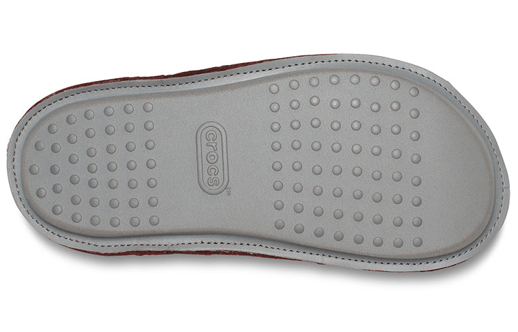 Crocs Classic Casual Thicken Stay Warm Unisex Wine Red Slippers 203600-60U