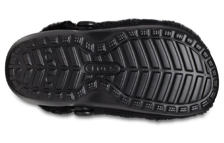 Crocs Classic Fur Sure Slip On Clogs 'Black' 207303-001