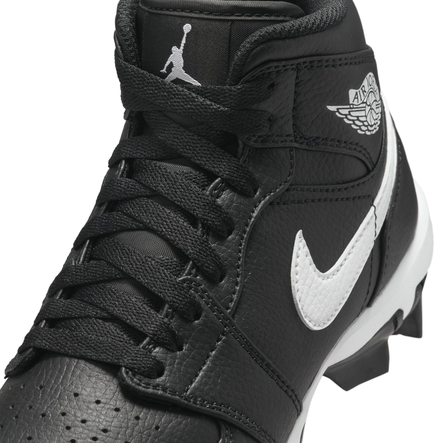 (GS) Air Jordan 1 Mid Cleat 'Black White' HF6883-001