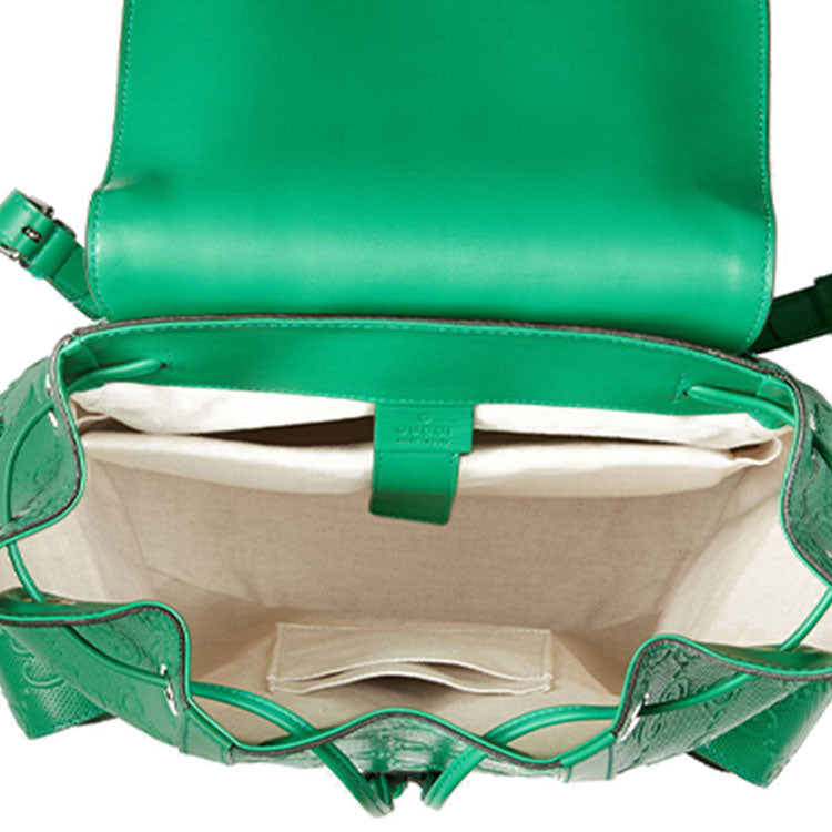 Gucci GG Printing Embossing Backpack Green 625770-1W3BN-3776