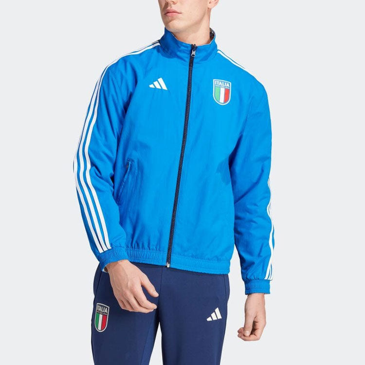 adidas Italy Anthem Reversible Jacket 'White Blue' HT2186