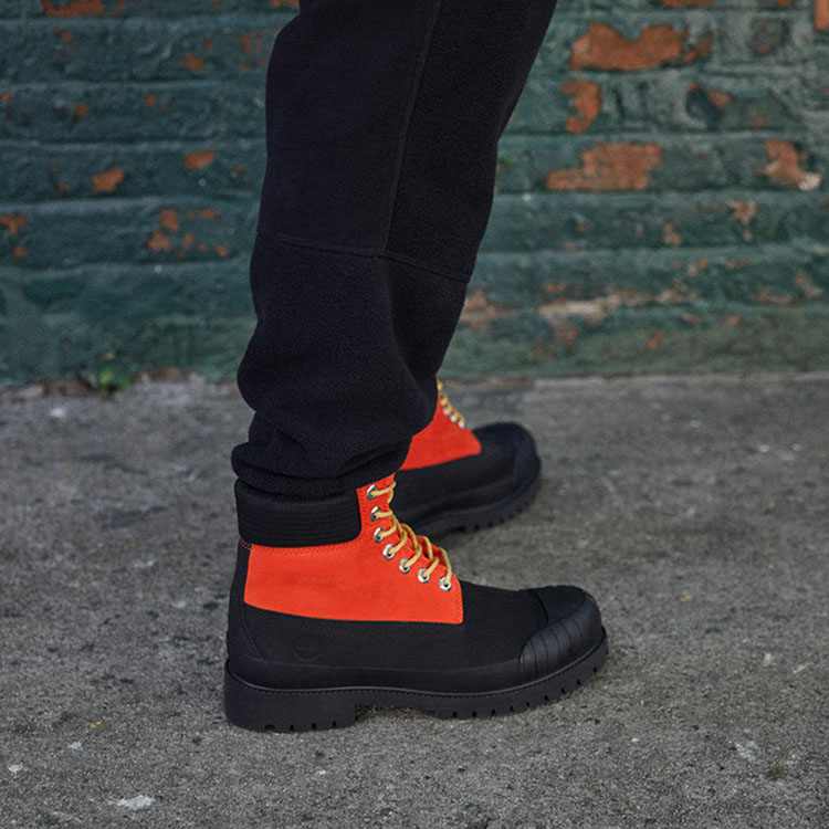 Timberland Premium 6 Inch Waterproof Boot 'Medium Orange Nubuck with Black' A2KECW