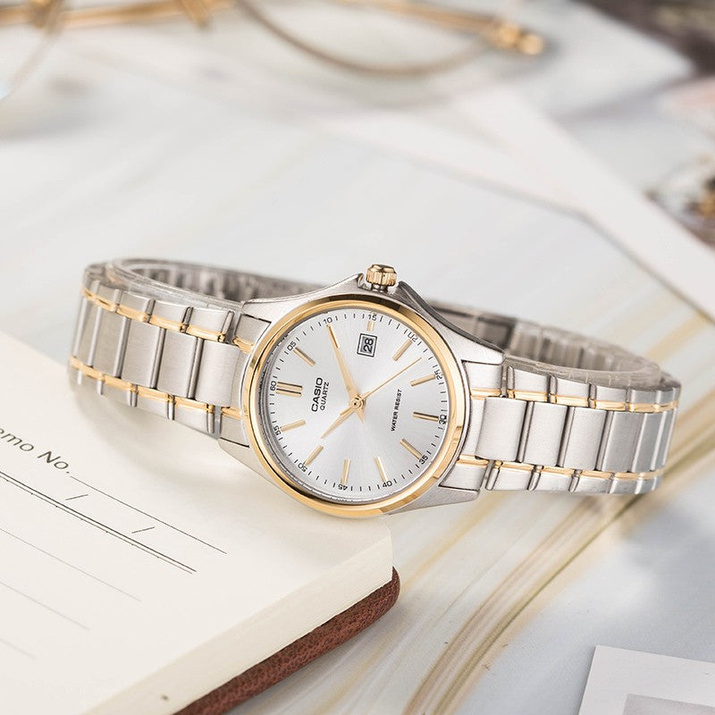 CASIO ENTICER&VINTAGE Series Classic Vintage Simplistic Casual Fashion Couple Silver Analog MTP-1183G-7A&LTP-1183G-7A