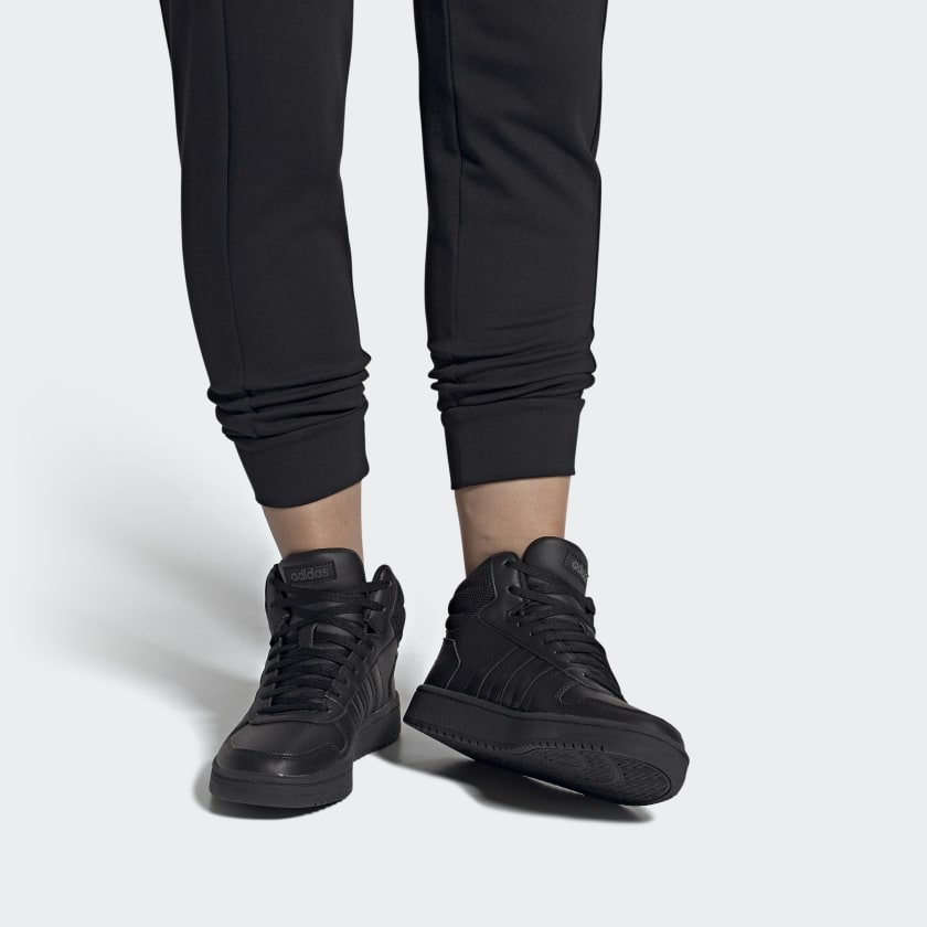 (WMNS) adidas Hoops 2.0 Mid 'Core Black Grey' FW4497