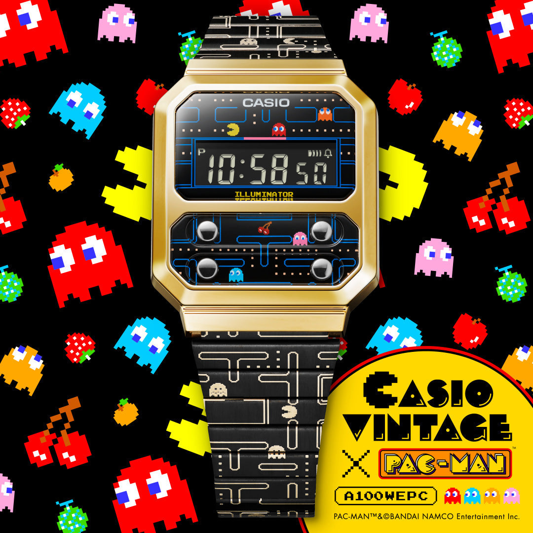 Casio Crossover Digital Cube Watch 'Black Gold Blue' A100WEPC-1BPR-PERSON