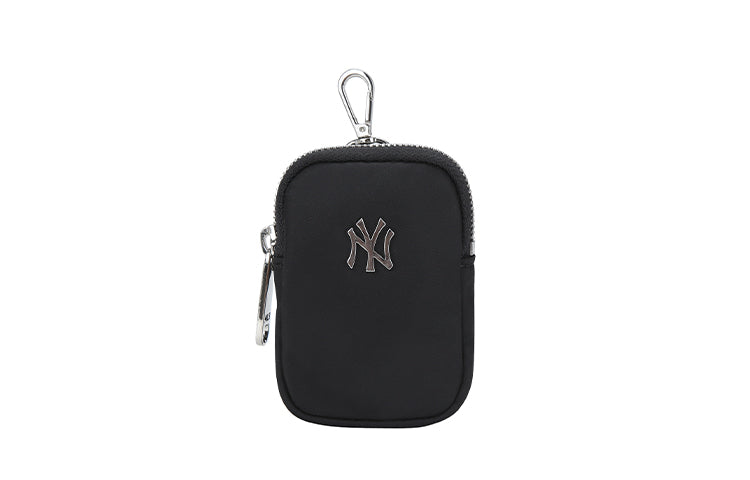MLB NY New York Yankees Silver LOGO Zipper Shoulder Messenger Bag Black 32BGD9011-50L