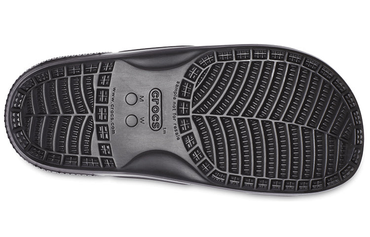 Crocs Daisy Lightweight Wear-Resistant Sports Slippers Unisex Black White 207284-0ZI