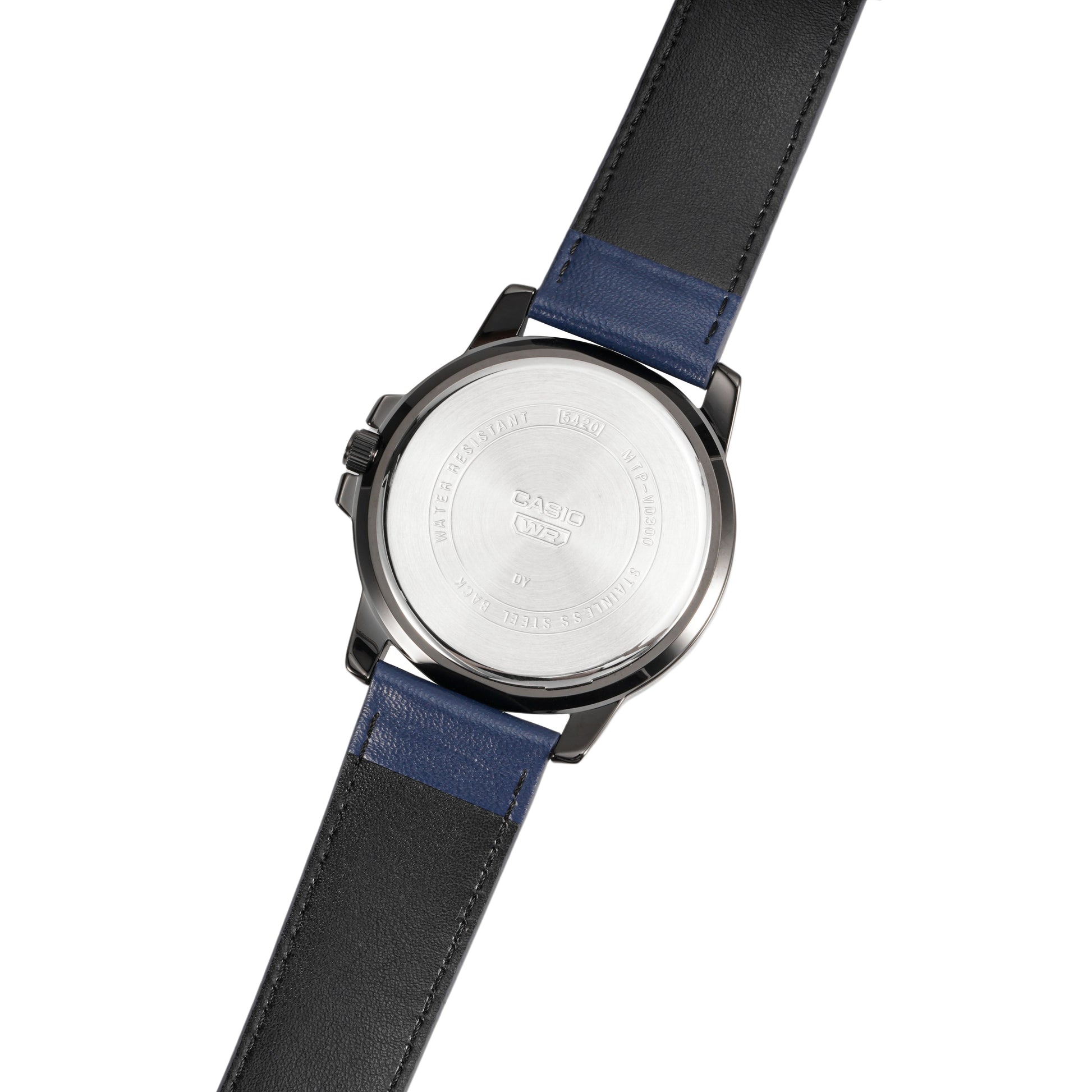 Men's CASIO Dress Series Classic Minimalistic Sports 45mm waterproof Strap Mens Blue Analog MTP-VD300BL-2E