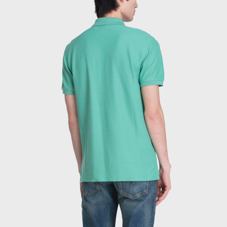 Men's Levis Lapel Embroidered Short Sleeve polo Light Green Polo Shirt 85896-0000