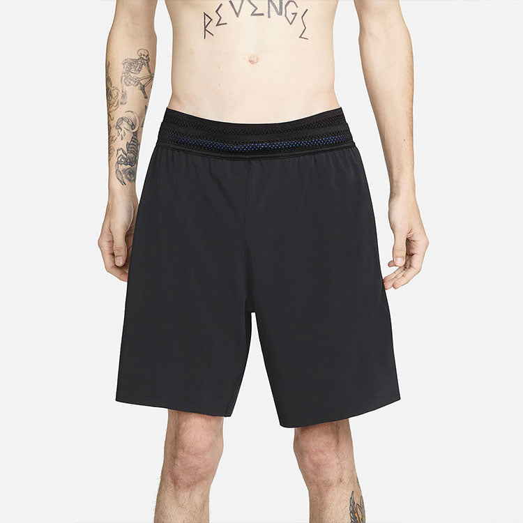 Men's Nike x MMW Crossover Solid Color Yoga 3 In 1 Sports Shorts Black DD9440-010