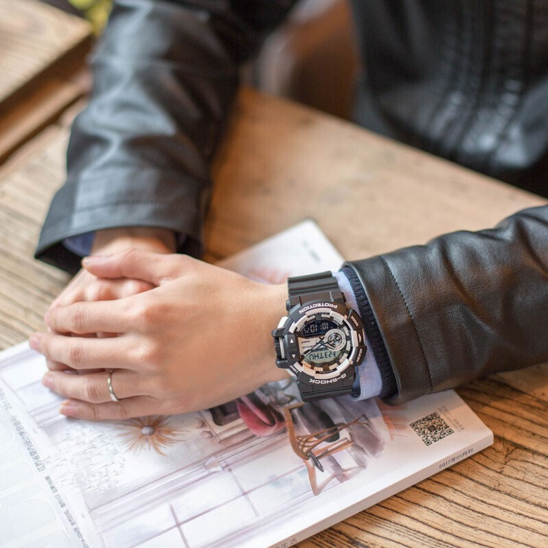 CASIO G-Shock Analog-Digital 'Black White' GA-400-1A