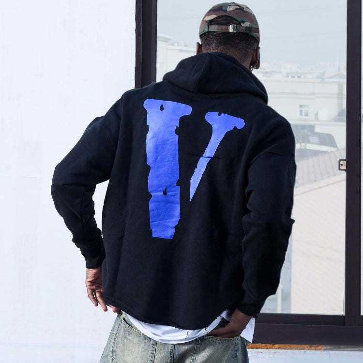 VLONE Staple Classic Printing Back Large Logo Couple Style Black Blue 6941240931966