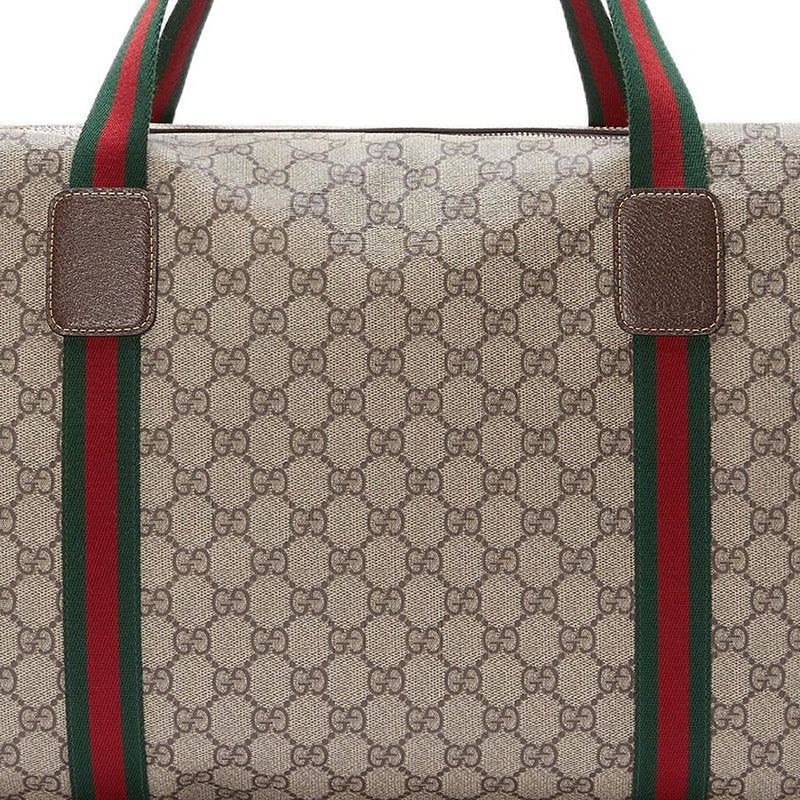 Gucci Medium Duffle Bag With Web 'Beige Brown' 758664-FACK7-9768