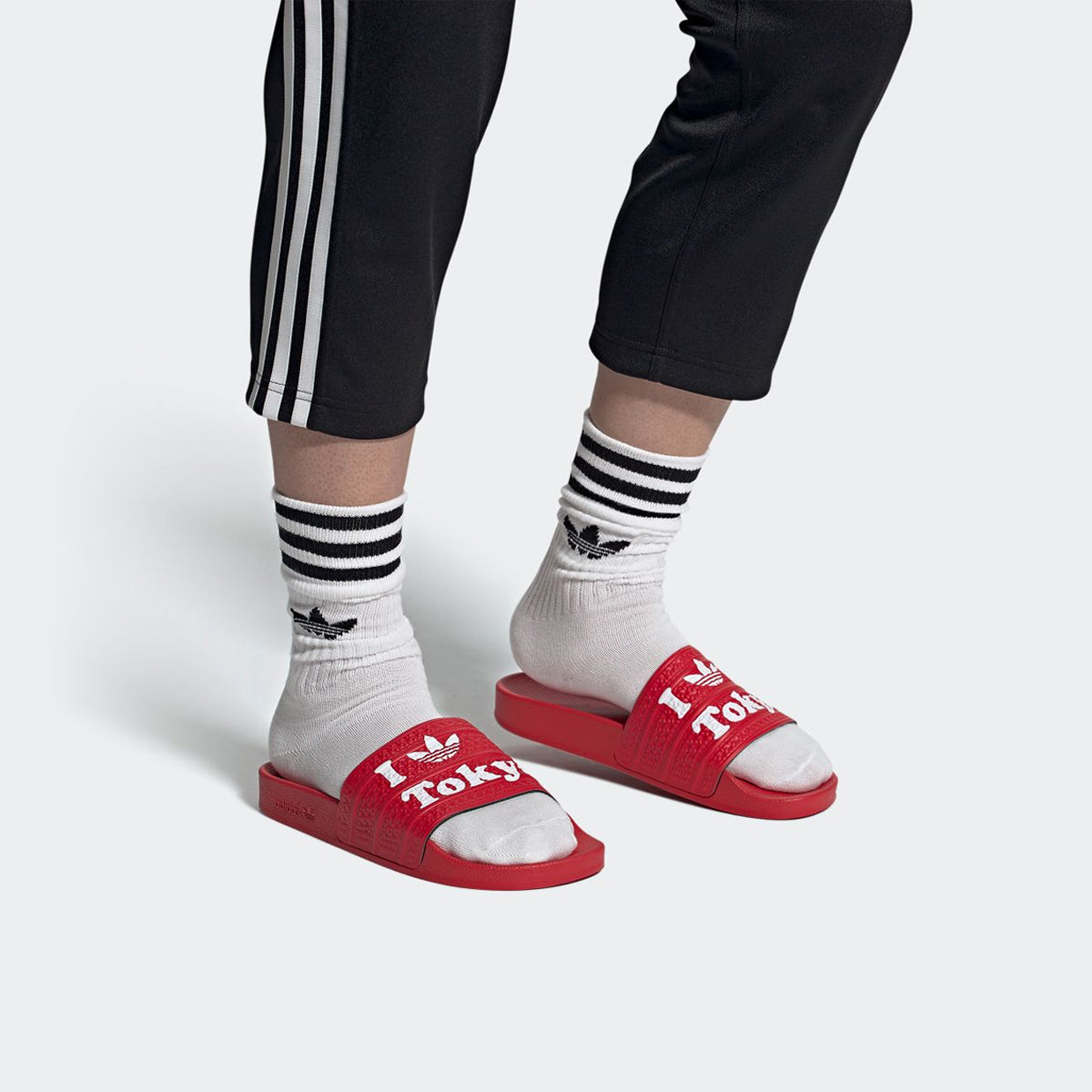 adidas originals Adilette 'White Red' H67739