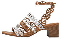 HERMES Enchainee Strap Sandals Women's Brown