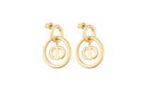 DIOR Stud Earrings Women's Gold