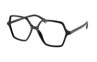 CHANEL Plate Frame Square Eyeglass Frames Unisex Black