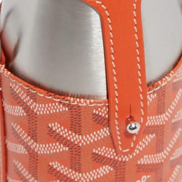 GOYARD YONNE Canvas With Leather Water Bottle Bag Shoulder Bag Crossbody Bag Small Size Unisex Orange