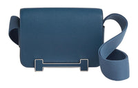 HERMES Geta Goatskin Shoulder Bag Crossbody Bag Regular Women's Navy