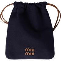 MIU MIU Polyester Storage Bag Women's Marine Blue
