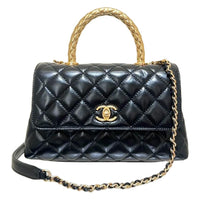 CHANEL Leather Shoulder Bag Crossbody Bag Handbag Women's Black