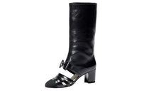 CHANEL Knee-High Boots 6.5cm Women's Black