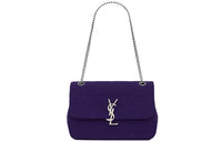 SAINT LAURENT Jamie Wool Shoulder Bag Chain Shoulder Bag Crossbody Bag Women's Purple