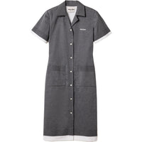 MIU MIU FW24 Short Sleeved Dress Women's Gray White
