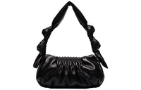 MIU MIU Leather One Shoulder Handbag Crossbody Bag Black