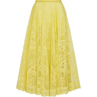 DIOR SS24 Casual Long Skirt Women's Lemon Yellow