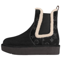 LOUIS VUITTON Short Chelsea Boots Women's Black