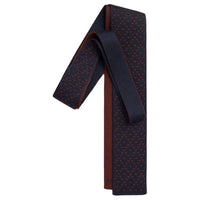 HERMES Silk Ties Men's Dark Blue